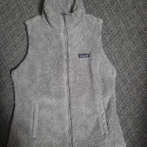 Patagonia Light Gray Plush Fleece Vest